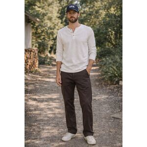 GUSTIN Brown Straight Leg Pants Trousers  Mens Size 36